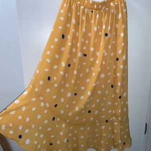 Yellow Midi Skirt